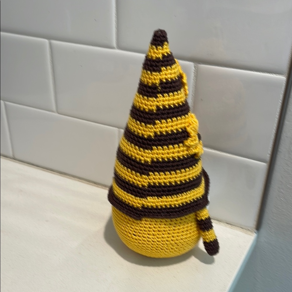 Handcrafted Sunflower Gnome Amigurumi Crochet Home Decor Flower Summer Sun - Picture 11 of 12